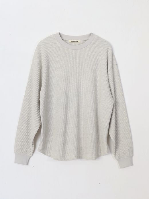 AMBERGLEAM COTTON WAFFLE LONG SLEEVE / 4colors