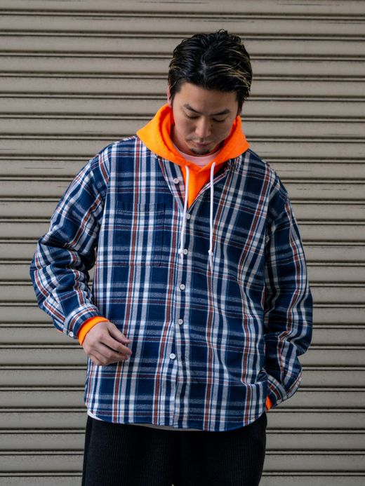 fulton OWN WAY BIG SHIRTS (HEAVY NEL) / Navy check