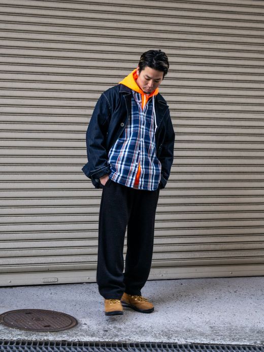 fulton OWN WAY BIG SHIRTS (HEAVY NEL) / Navy check