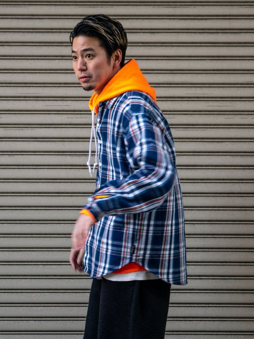 fulton OWN WAY BIG SHIRTS (HEAVY NEL) / Navy check