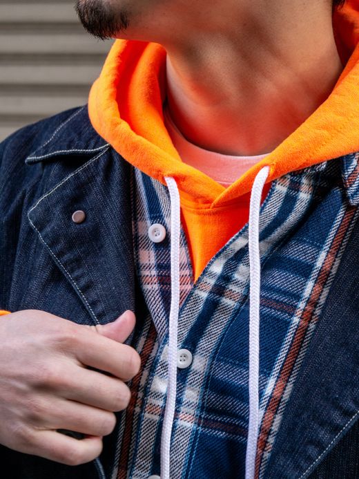 fulton OWN WAY BIG SHIRTS (HEAVY NEL) / Navy check