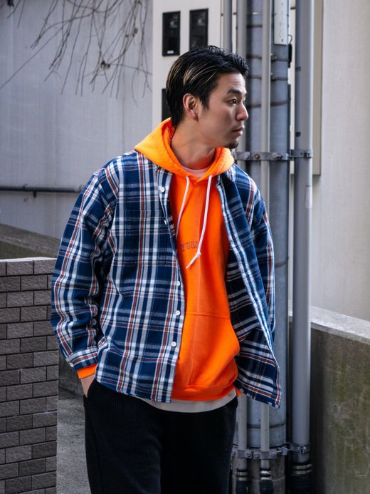 fulton OWN WAY BIG SHIRTS (HEAVY NEL) / Navy check