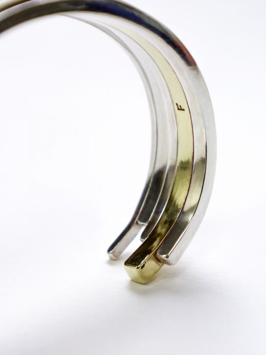 fulton UNEVEN BARS BANGLE / Silver × Brass