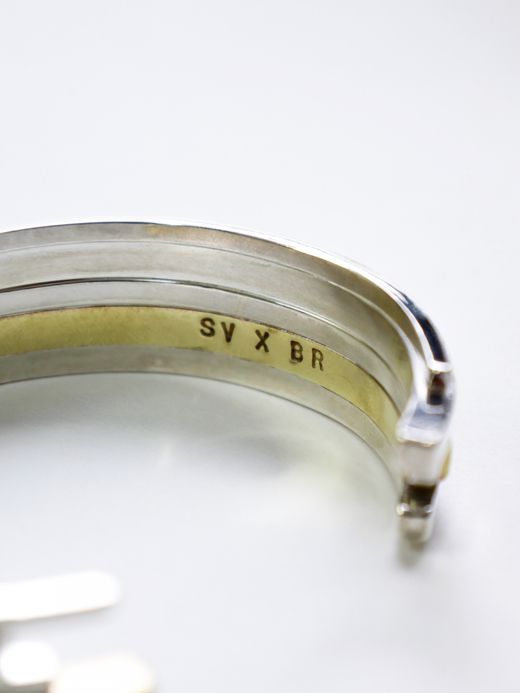 fulton UNEVEN BARS BANGLE / Silver × Brass