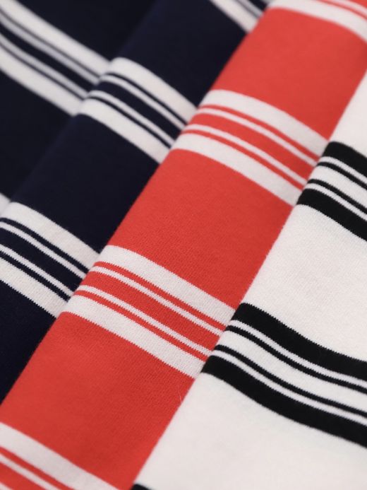 AMBERGLEAM BORDER LAYERED LONG SLEEVE T-SHIRTS / 3colors