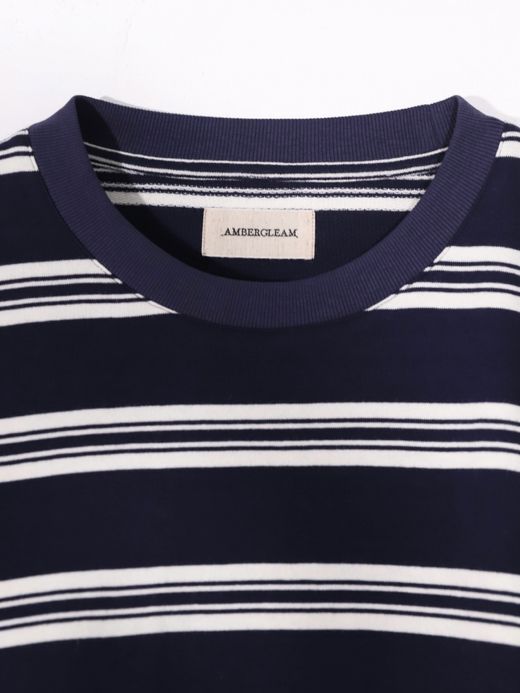 AMBERGLEAM BORDER LAYERED LONG SLEEVE T-SHIRTS / 3colors