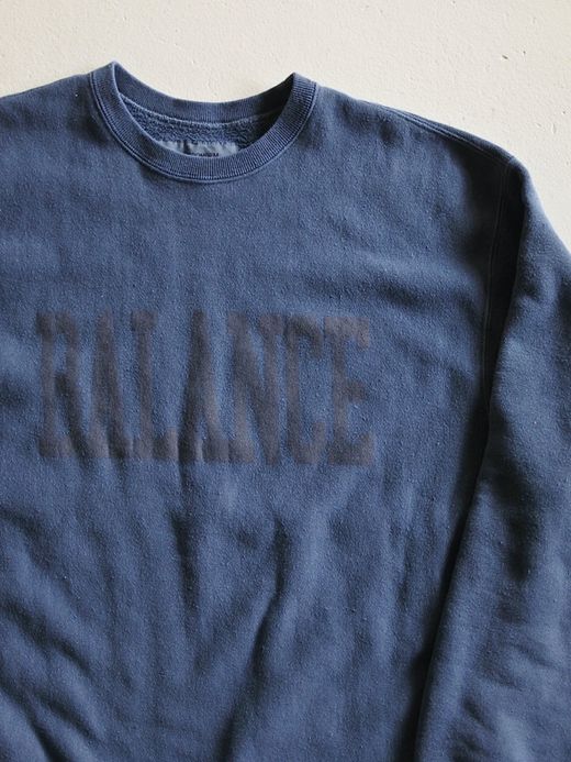 ANACHRONORM COLLEGE PRINT SIDE RIB SWEAT / Navy