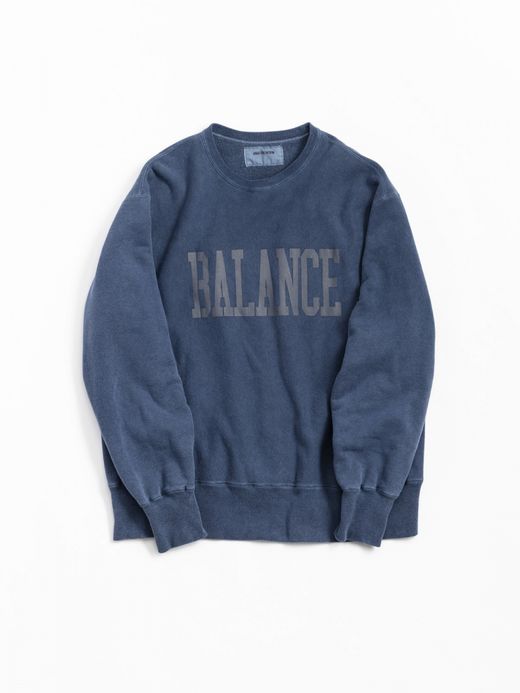 ANACHRONORM COLLEGE PRINT SIDE RIB SWEAT / Navy