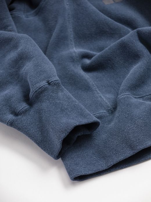 ANACHRONORM COLLEGE PRINT SIDE RIB SWEAT / Navy