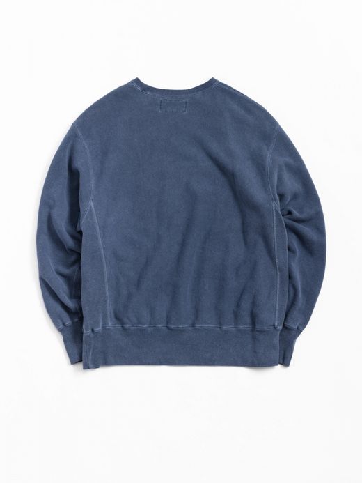 ANACHRONORM COLLEGE PRINT SIDE RIB SWEAT / Navy