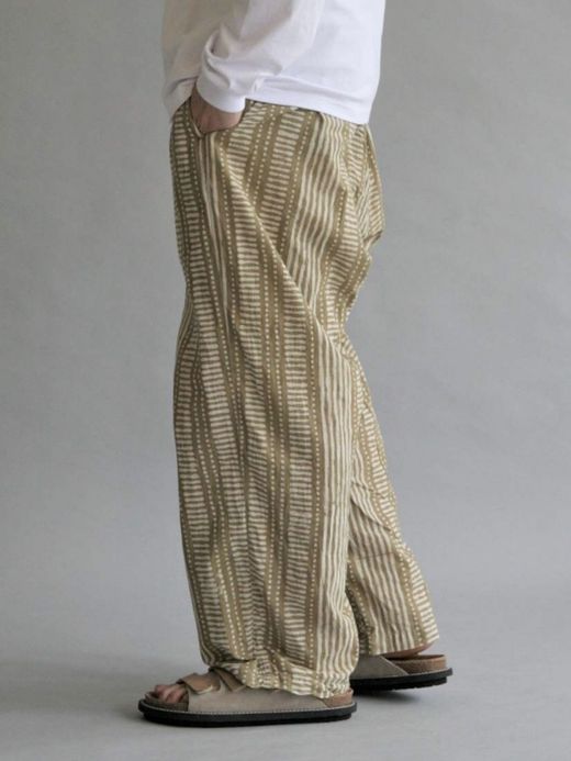 ANACHRONORM BATIK WIDE EASY PANTS / Beige