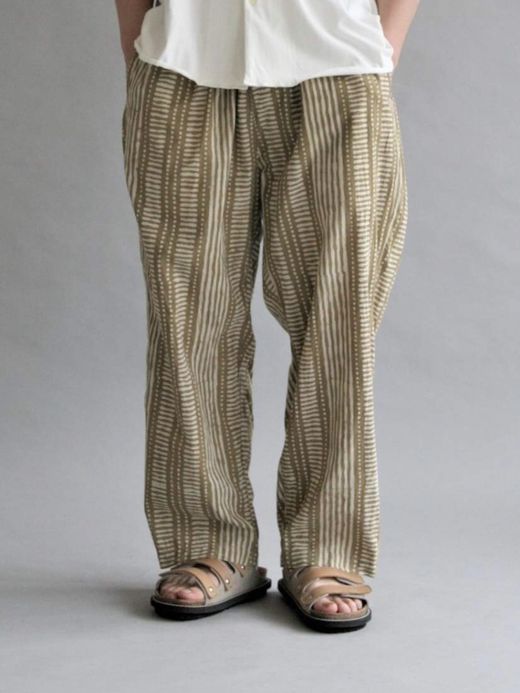 ANACHRONORM BATIK WIDE EASY PANTS / Beige
