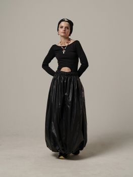 BALLOON HYBRID DRESS / Black