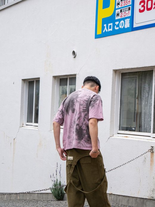 ANACHRONORM UNEVEN DYE S/S T-S / Pink