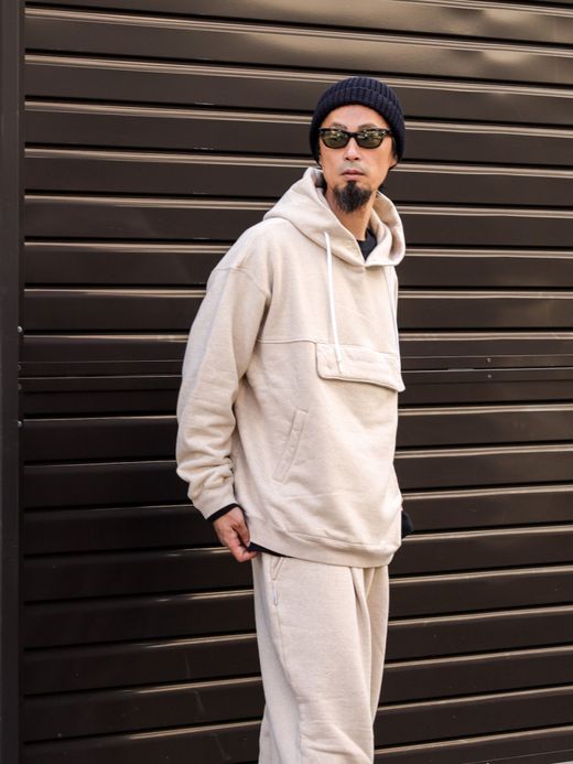 S.F.C SFC PULLOVER HOODIE / M beige