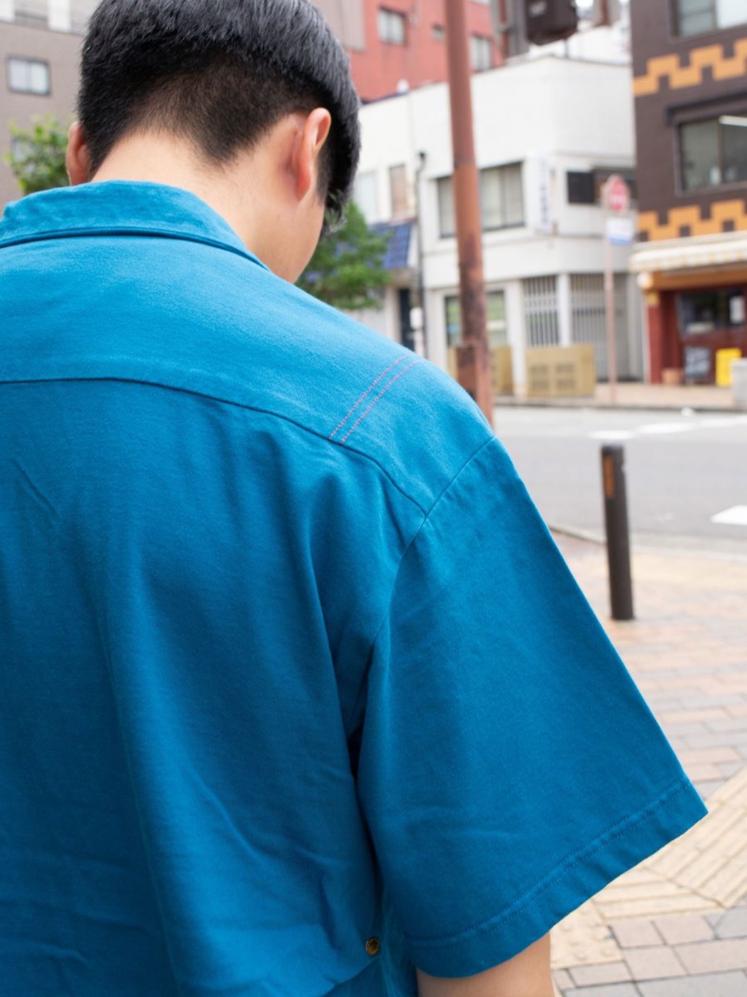 ANACHRONORM INDIGO OPEN COLLAR SHIRT 半袖 ANACHRONORM INDIGO OPEN COLLAR SHIRT 半袖