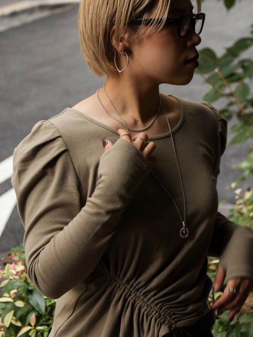 AMBERGLEAM SKIN COTTON ART TOPS / Leaf