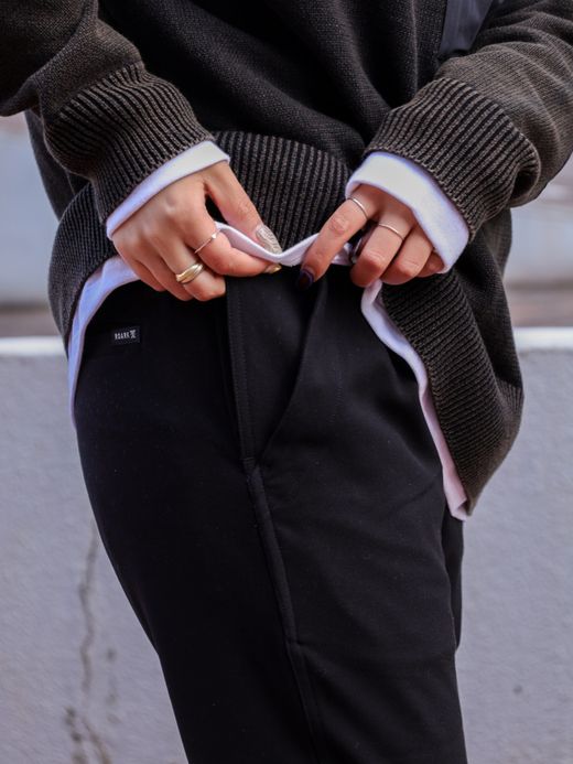 ROARK REVIVAL NEW TRAVEL PANTS 2.0 WOOLY ST - NARROW FIT / Black