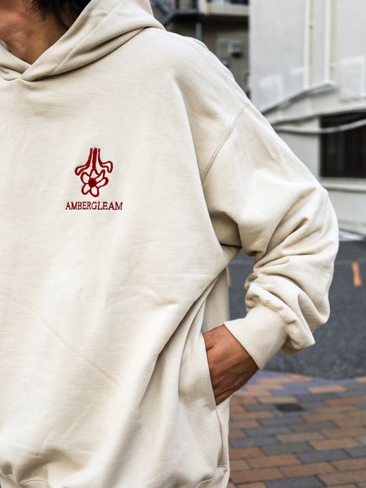 AMBERGLEAM AMBERGLEAM SWEAT HOODIE / Ash white