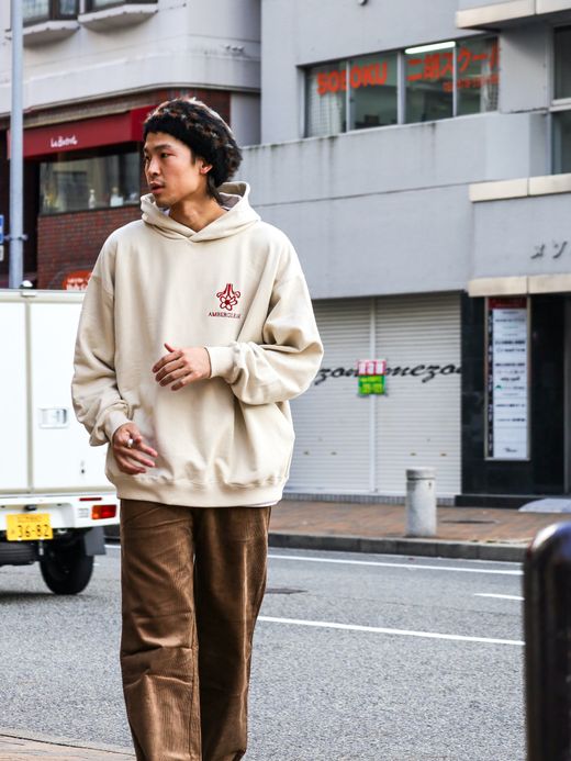 AMBERGLEAM AMBERGLEAM SWEAT HOODIE / Ash white