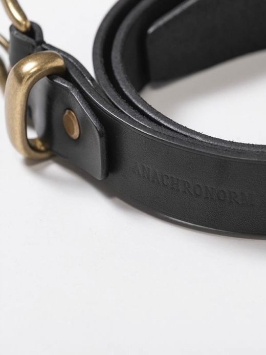 ANACHRONORM PINBUCKLE LEATHER BELT / Black