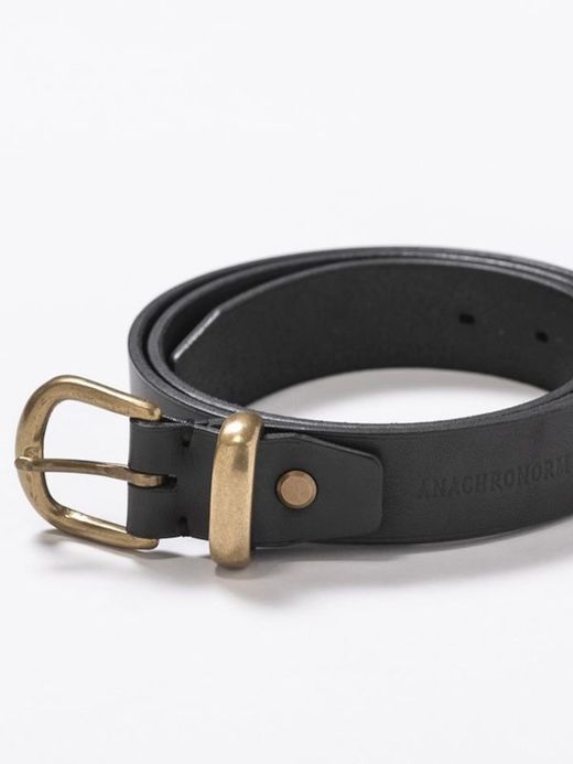 ANACHRONORM PINBUCKLE LEATHER BELT / Black