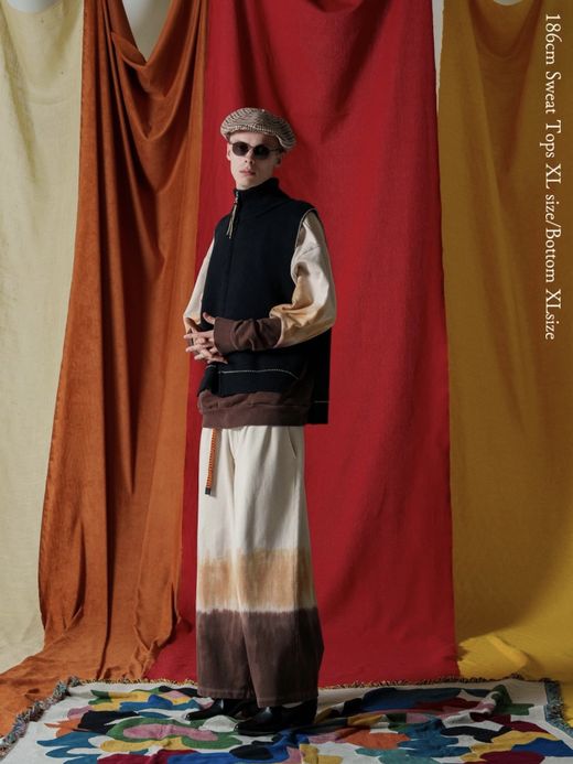 AMBERGLEAM TIE DYE PILE PANTS / Coffee