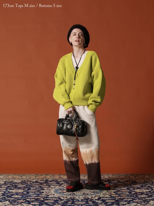 AMBERGLEAM TIE DYE PILE PANTS / Coffee
