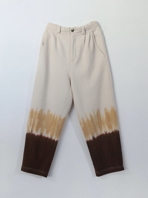 AMBERGLEAM TIE DYE PILE PANTS / Coffee