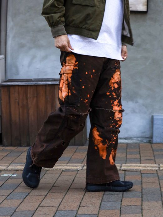 ANACHRONORM M-51 DAMAGED FIELD CARGO PANTS / Black