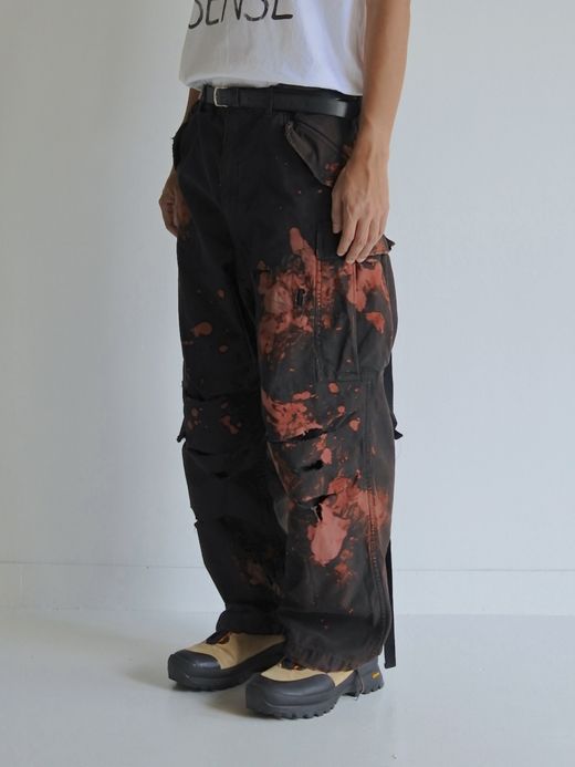 ANACHRONORM M-51 DAMAGED FIELD CARGO PANTS / Black