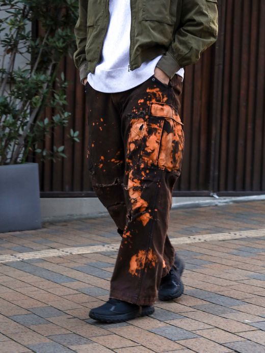 ANACHRONORM M-51 DAMAGED FIELD CARGO PANTS / Black