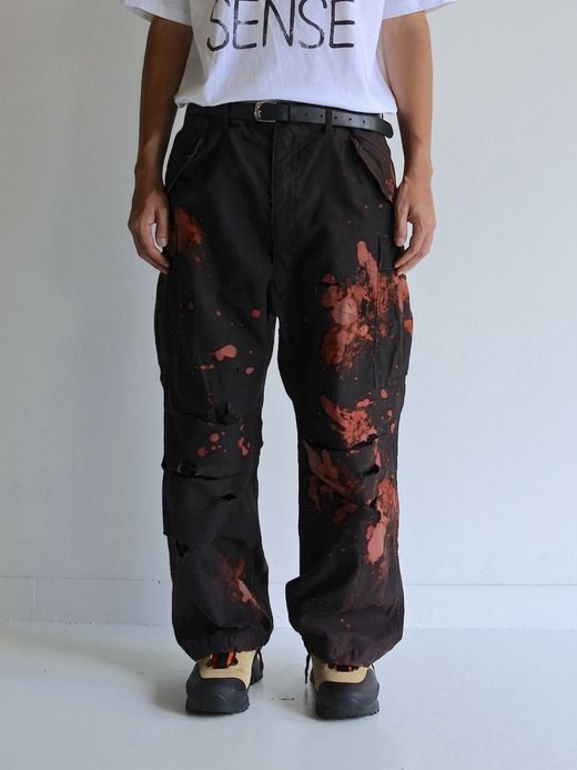 ANACHRONORM M-51 DAMAGED FIELD CARGO PANTS / Black