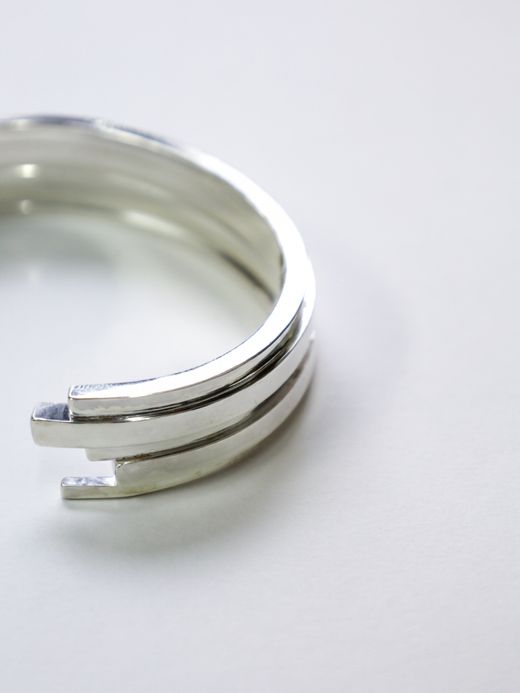 fulton UNEVEN BARS BANGLE / Silver × Silver