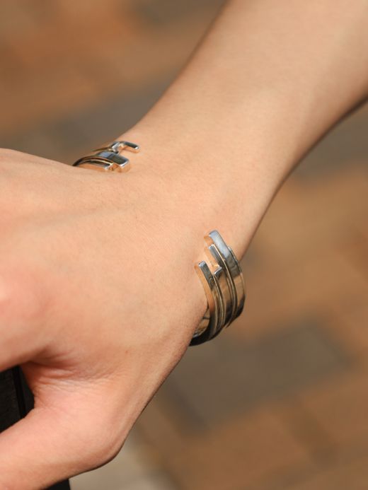 fulton UNEVEN BARS BANGLE / Silver × Silver