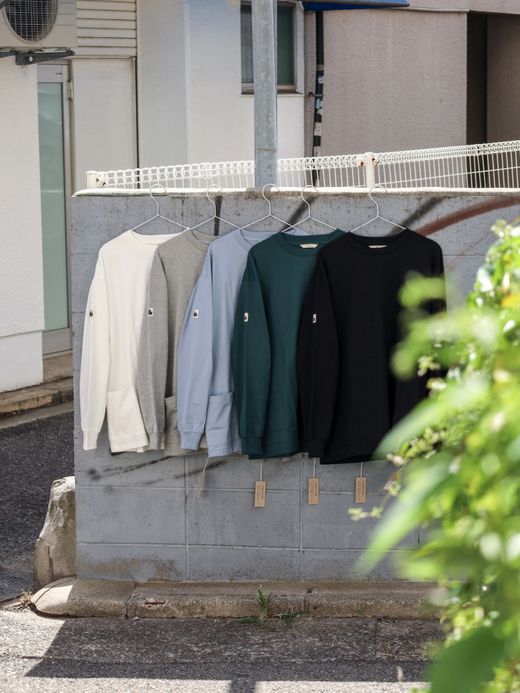 organicsta ORGANIC COTTON CHILL POCKET LONG TEE / H. gray