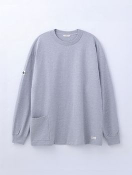 ORGANIC COTTON CHILL POCKET LONG TEE / H. gray