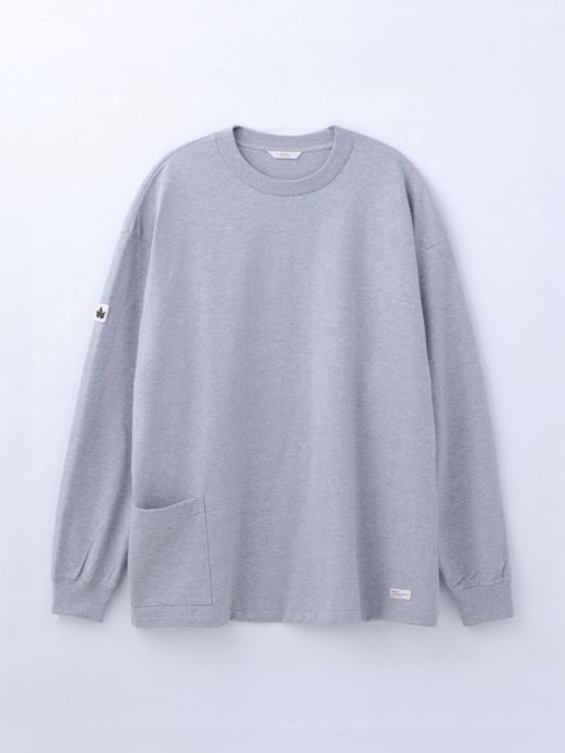 organicsta ORGANIC COTTON CHILL POCKET LONG TEE / H. gray