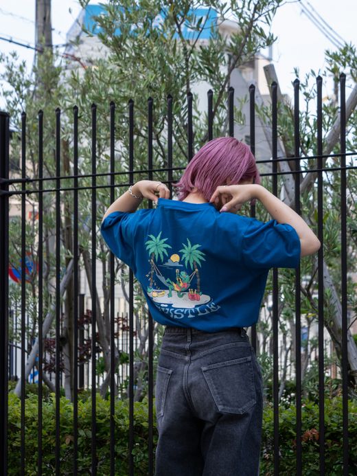 ROARK REVIVAL "UNHUSTLE" TEE / Steel blue