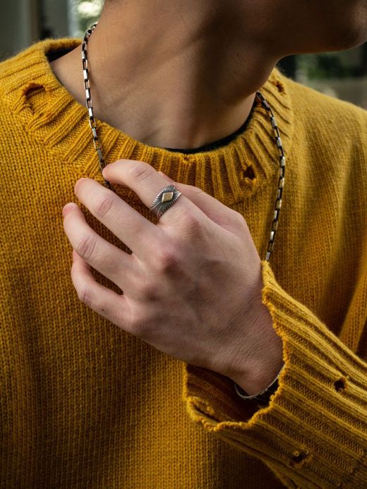 VOO FRINGE CREW DAMAGED / Mustard
