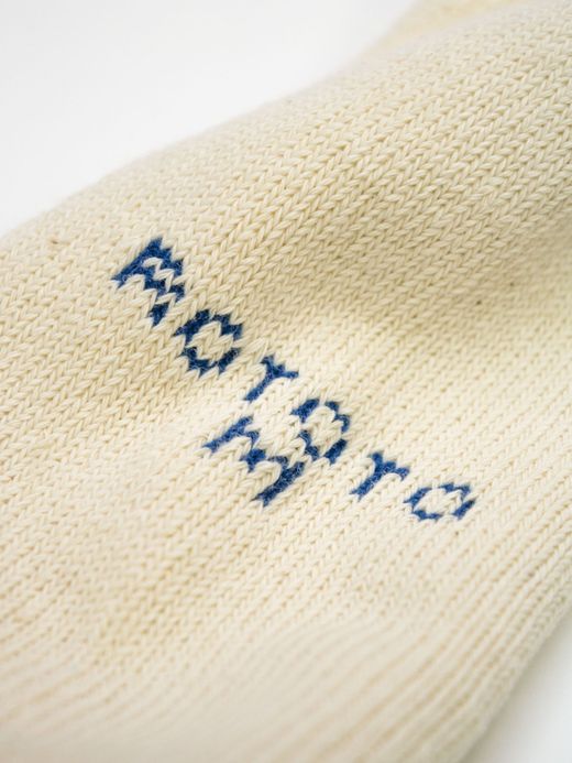 ROTOTO ORGANIC DAILY 3 PACK ANKLE SOCKS / Ecru/brown