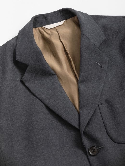 ANACHRONORM SUMMER WOOL TAILORED JACKET / Charcoal