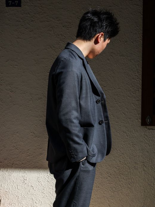 ANACHRONORM SUMMER WOOL TAILORED JACKET / Charcoal