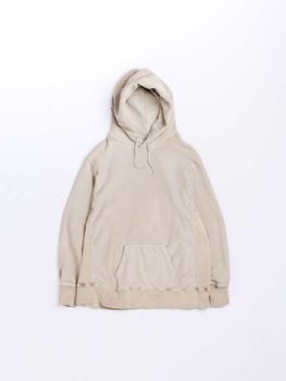 PIGMENT DYED SIDE LIB SWEAT PARKA / Beige