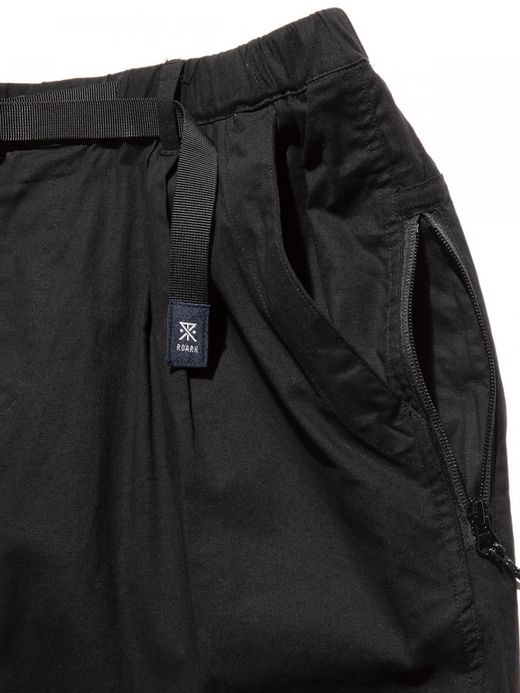 ROARK REVIVAL TRAVEL PANTS 2.0 LINEN LIKE ST - RELAX TAPERED FIT / Black