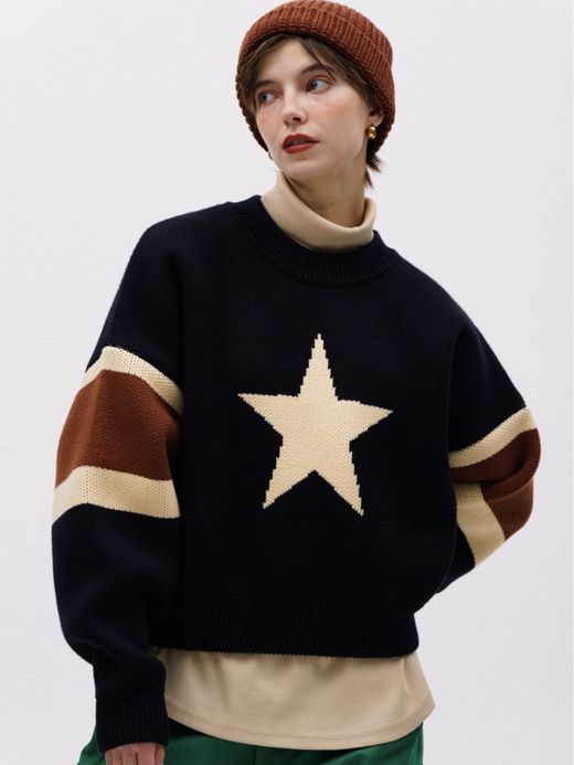 AMBERGLEAM RIB CUT TURTLE NECK / Natural