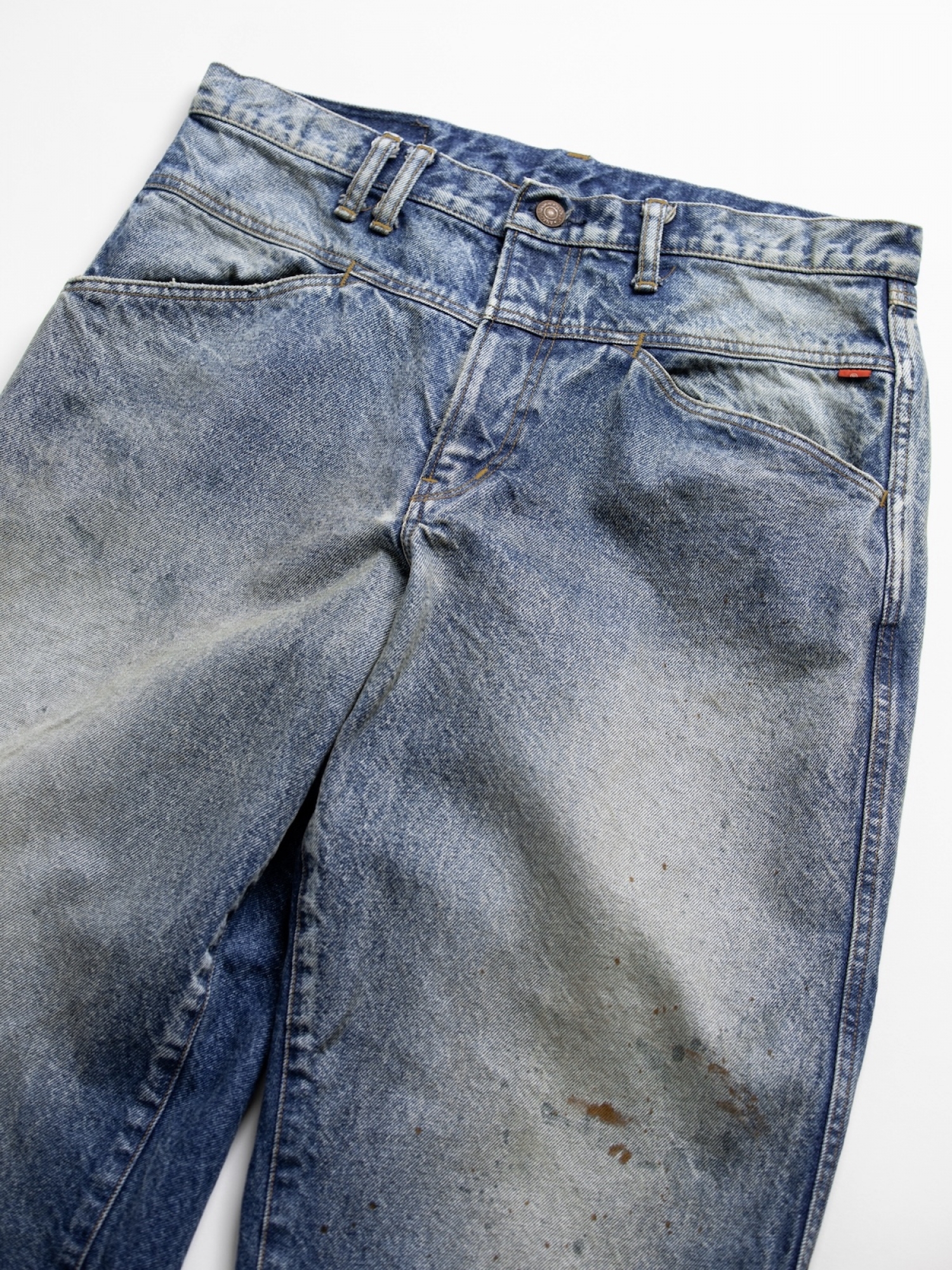 ANACHRONORM FRONT YORK WASHED DENIM PANTS / Indigo(Aging