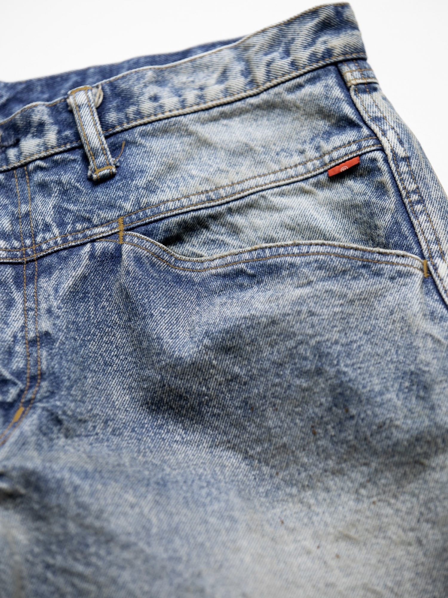 あんころ ANACHRONORM FRONT YORK WASHED DENIM PANTS / Indigo(Aging