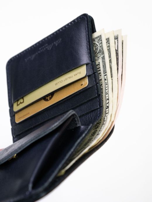 THE UNION INDIGO STUDS HALF WALLET / Indigo