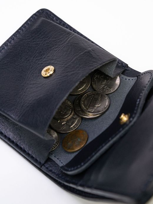 THE UNION INDIGO STUDS HALF WALLET / Indigo